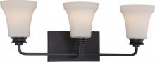  62/438 - Cody - 3 Light Vanity Fixture with Satin White Glass - LED Omni Included