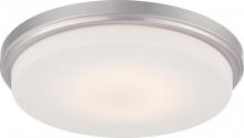 Nuvo 62/609 - Dale - LED Flush with Opal Frosted Glass - Brushed Nickel Finish