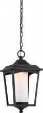  62/824 - Essex - LED Hanging Lantern with Etched Glass - Sterling Black Finish