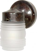  SF76/700 - 1 Light - 6" Mason Jar with Frosted Glass - Old Bronze Finish