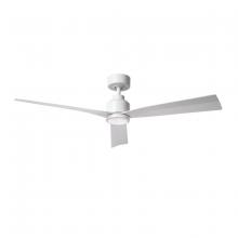 WAC Smart Fan Collection F-003L-MW - Clean Matte White WITH LUMINAIRE