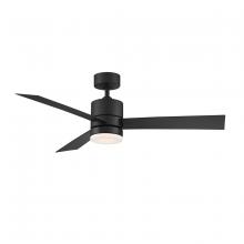 WAC Smart Fan Collection F-081L-MB - San Francisco 52 Matte Black WITH LUMINAIRE