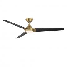WAC Smart Fan Collection F-088L-SB/MB - Zelda Soft Brass and Matte Black with Luminaire