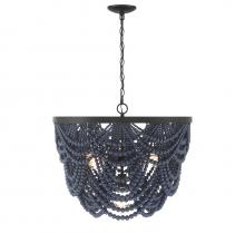  M100101NBLORB - 5 LT Chandelier in Navy Blue with Oil Rubbed Bronze *M22