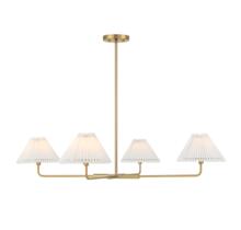  M100121NB - 4-Light Chandelier in Natural Brass