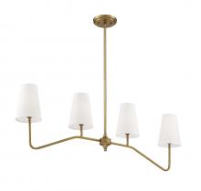 Savoy House Meridian M10078NB - 4-light Linear Chandelier In Natural Brass