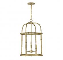 Savoy House Meridian M30010BB - 3-Light Pendant in Burnished Brass