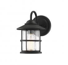 Savoy House Meridian M50014BK - 1-Light Outdoor Wall Lantern in Matte Black