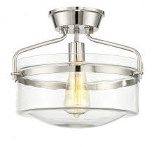 Savoy House Meridian M60011PN - 1-light Ceiling Light In Polished Nickel