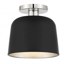 Savoy House Meridian M60067MBKPN - 1-Light Ceiling Light in Matte Black with Polished Nickel