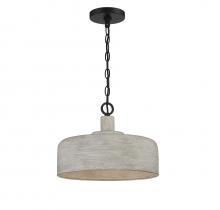  M70103WGBK - 1-Light Pendant in Weathered Gray with Black