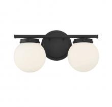  M80047MBK - 2-Light Bathroom Vanity Light in Matte Black