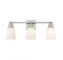  M80055BN - 3-Light Bathroom Vanity Light in Brushed Nickel