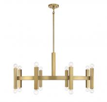 Savoy House Meridian M100103NB - 16-light Chandelier In Natural Brass