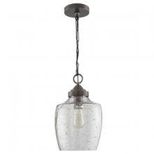 Austin Allen & Co. 330414PW - 1-Light Stone Seeded Glass Pendant in Pewter