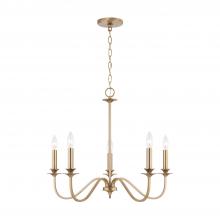 Austin Allen & Co. AA1023MA - 5-Light Chandelier in Matte Brass with Decorative Double Bobeches
